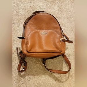 kate spade Tan Leather Mini Backpack